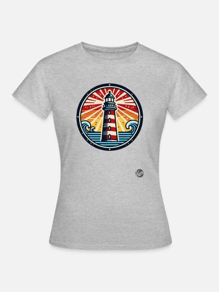 Der wundervolle Leuchtturm - Frauen T-Shirt - Grau meliert