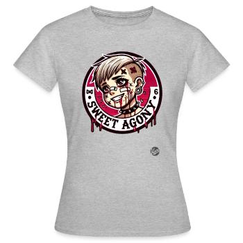 Punk alternatif Emo Girl - T-shirt Femme - gris chiné - Devant - AI Model Female 172 dark (172cm)