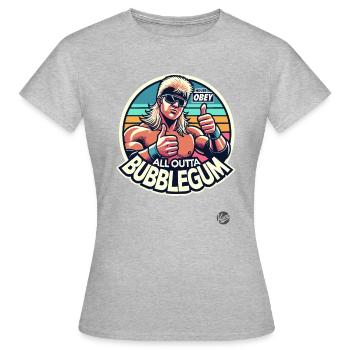 Never Obey, All Outta Bubblegum - Women's T-Shirt - heather grey - Front - AI Model Female 172 dark (172cm)