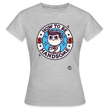 Comment avoir l’air bien et attrayant - T-shirt Femme - gris chiné - Devant - AI Model Female 172 dark (172cm)