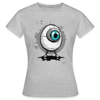 Cyber Cyclops Robo-Egg - Women's T-Shirt - heather grey - Front - AI Model Female 172 dark (172cm)
