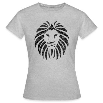 tête de lion - T-shirt Femme - gris chiné - Devant - AI Model Female 172 dark (172cm)