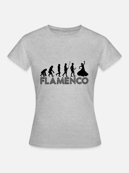 Flamenco Evolution 2 - Black - Frauen T-Shirt - Grau meliert