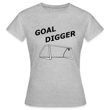 Creuseur de but - T-shirt Femme - gris chiné - Devant - AI Model Female 172 dark (172cm)