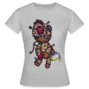 Poupée vaudou - T-shirt Femme - gris chiné - Devant - AI Model Female 172 dark (172cm)