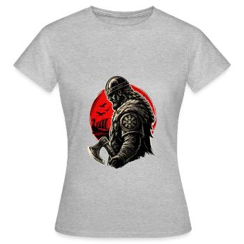 Viking Warlord at Red Horizon - Women's T-Shirt - heather grey - Front - AI Model Female 172 dark (172cm)