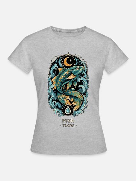 TOTEMFISCHFLUSS - Frauen T-Shirt - Grau meliert