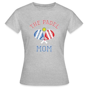 Padel Mama Padelspieler Mutter Paddle Tennis - Frauen T-Shirt - Grau meliert - Vorne - AI Model Female 172 dark (172cm)