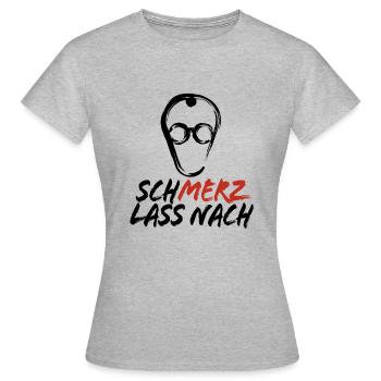 Schmerz lass nach - nein zu Merz - Kanzler - Frauen T-Shirt - Grau meliert - Vorne - AI Model Female 172 dark (172cm)