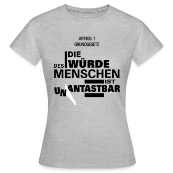 Un touchable - T-shirt Femme - gris chiné - Devant - AI Model Female 172 dark (172cm)