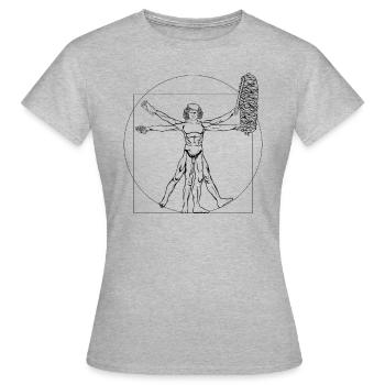 Meilleur kebab Shawarma avec tout le kebab - T-shirt Femme - gris chiné - Devant - AI Model Female 172 dark (172cm)