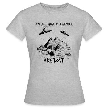 Mystère OVNI Anciens astronautes Uap Ufo - T-shirt Femme - gris chiné - Devant - AI Model Female 172 dark (172cm)