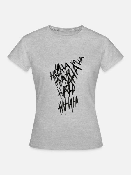 Schwarzer Joker - Frauen T-Shirt - Grau meliert