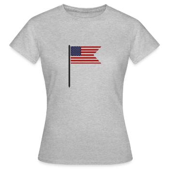 United States flag - Frauen T-Shirt - Grau meliert - Vorne - AI Model Female 172 dark (172cm)