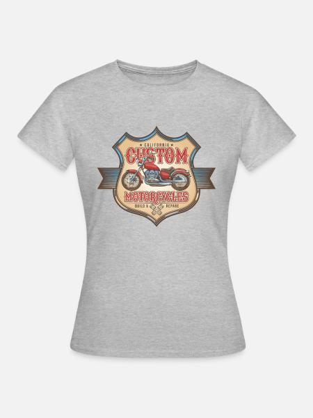 Custom Motorcycles - Frauen T-Shirt - Grau meliert