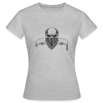 Criminel à l'ancienne - T-shirt Femme - gris chiné - Devant - AI Model Female 172 dark (172cm)