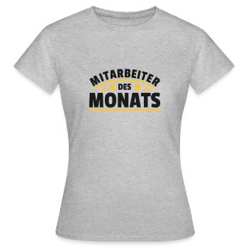 Mitarbeiter des Monats Auszeichnung Arbeit Job - Frauen T-Shirt - Grau meliert - Vorne - AI Model Female 172 dark (172cm)