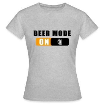 Beer Mode on Beer Mode on - Women's T-Shirt - heather grey - Front - AI Model Female 172 dark (172cm)