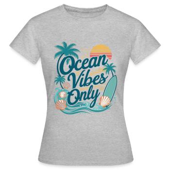 Ambiance océanique - T-shirt Femme - gris chiné - Devant - AI Model Female 172 dark (172cm)