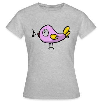 bird bird voegel animal animals7 - Women's T-Shirt - heather grey - Front - AI Model Female 172 dark (172cm)