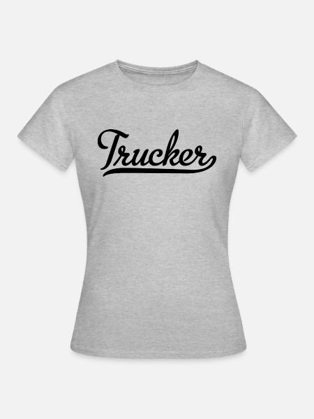 Trucker - Frauen T-Shirt - Grau meliert