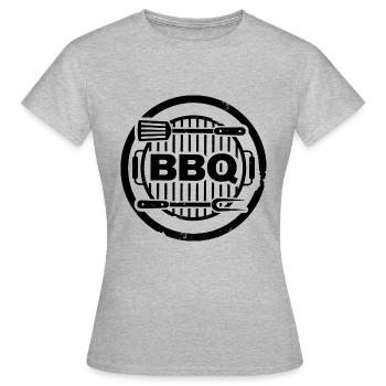 Barbecue barbecue grillades - T-shirt Femme - gris chiné - Devant - AI Model Female 172 dark (172cm)