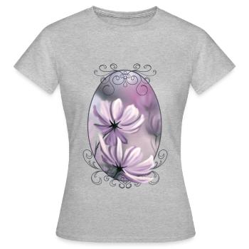 La fleur d'hiver - T-shirt Femme - gris chiné - Devant - AI Model Female 172 dark (172cm)