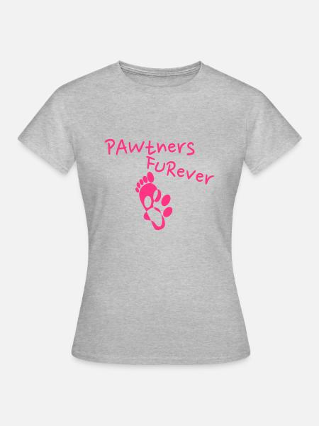 Pawtners Furever! (Partners Forever) - Dream Team - Frauen T-Shirt - Grau meliert