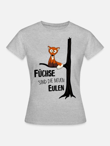 Fuchs wie Eule - Frauen T-Shirt - Grau meliert