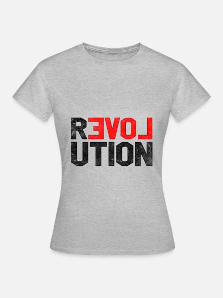 Revolution - Frauen T-Shirt - Grau meliert