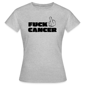 Fuck Cancer - T-shirt Femme - gris chiné - Devant - AI Model Female 172 dark (172cm)