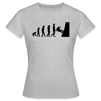 ENTWICKLUNG ESKALATION - Frauen T-Shirt - Grau meliert - Vorne - AI Model Female 172 dark (172cm)