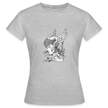 Valkyrie Ailes Ange Guerrière guerrière femme - T-shirt Femme - gris chiné - Devant - AI Model Female 172 dark (172cm)