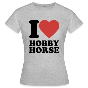J’aime hobby cheval - Coeur - Hobby - T-shirt Femme - gris chiné - Devant - AI Model Female 172 dark (172cm)