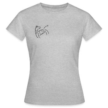 Girafe - T-shirt Femme - gris chiné - Devant - AI Model Female 172 dark (172cm)