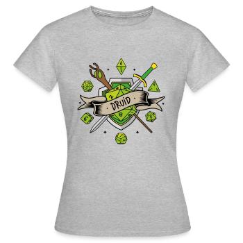 Druiden-RPG - Frauen T-Shirt - Grau meliert - Vorne - AI Model Female 172 dark (172cm)