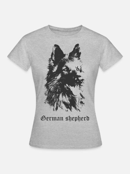 Deutscher Schäferhund - Frauen T-Shirt - Grau meliert