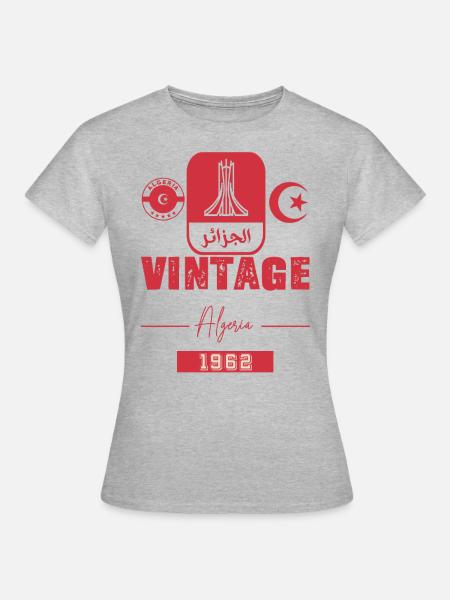 Vintage algérie 1962 - T-shirt Femme - gris chiné