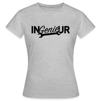 Ingénieur Génie Technicien Génie Mécanique Intelligent - T-shirt Femme - gris chiné - Devant - AI Model Female 172 dark (172cm)