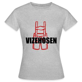Vizehosen - Deutscher Meister 2024 - Frauen T-Shirt - Grau meliert - Vorne - AI Model Female 172 dark (172cm)
