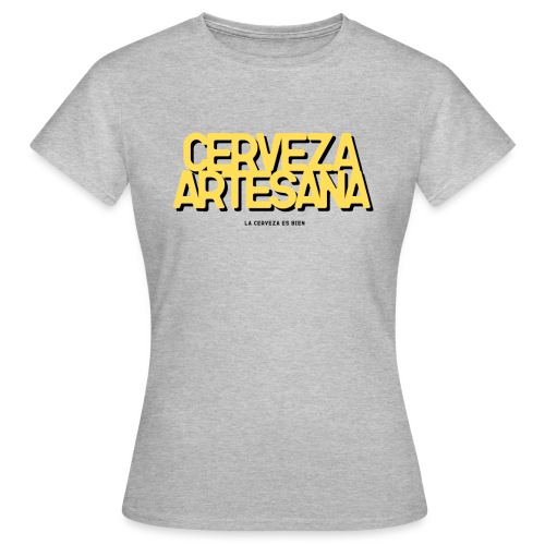 Cerveza Artesana Amarillo y Negro - Camiseta mujer