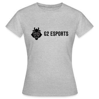 G2 Esports Logo Schwarz - Frauen T-Shirt - Grau meliert - Vorne - AI Model Female 172 dark (172cm)