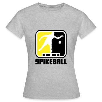 Roundnet Spike Ball Spikeball Fun - Frauen T-Shirt - Grau meliert - Vorne - AI Model Female 172 dark (172cm)