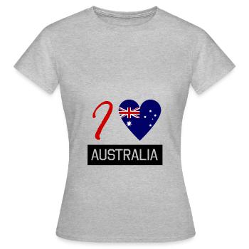 australia - Australia - Women's T-Shirt - heather grey - Front - AI Model Female 172 dark (172cm)