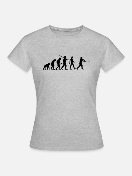 Baseball Evolution Batter Evolution - Frauen T-Shirt - Grau meliert