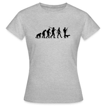 Jaeger Evolution Jäger - Frauen T-Shirt - Grau meliert - Vorne - AI Model Female 172 dark (172cm)