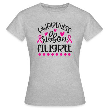 Sensitization loop - Women's T-Shirt - heather grey - Front - AI Model Female 172 dark (172cm)