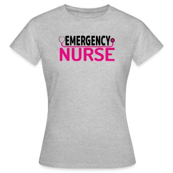 Notfall Krankenschwester - Frauen T-Shirt - Grau meliert - Vorne - AI Model Female 172 dark (172cm)