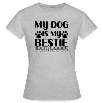 Mon chien est mon meilleur ami - T-shirt Femme - gris chiné - Devant - AI Model Female 172 dark (172cm)