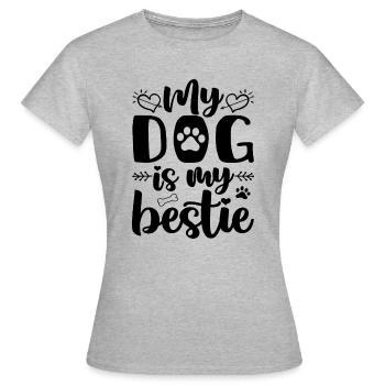 Mon chien est mon meilleur ami - T-shirt Femme - gris chiné - Devant - AI Model Female 172 dark (172cm)